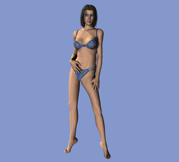 amanda textured blue with hair BIKINI posed