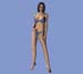 amanda textured blue with hair BIKINI posed